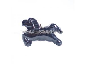 Hematite Runing Horse 30x40mm Horse Pendant